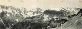 Breithorn  BE  mit Mittag-, Gross & Gspaltenhorn - Doppel-AK