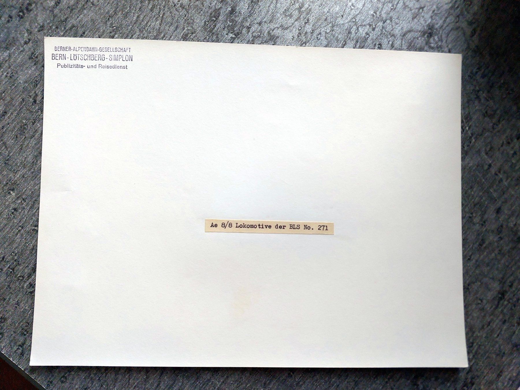 Cartoline postali: BLS Ae 8/8 Nr. 271 "Muni" - Foto BLS – Usato da Schönenwerd venduto da Steidi 1