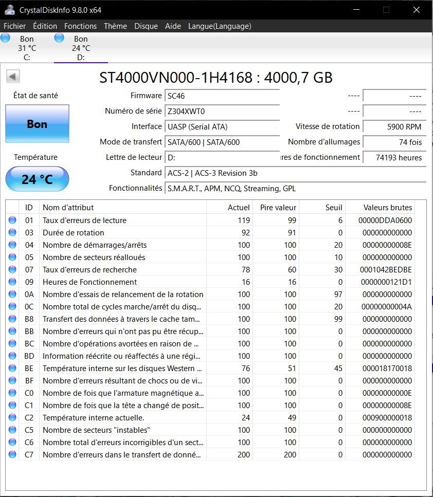 Seagate Dischi rigidi: Seagate IronWolf 4TB HDD disque dur – Usato da Courroux venduto da dric01 2