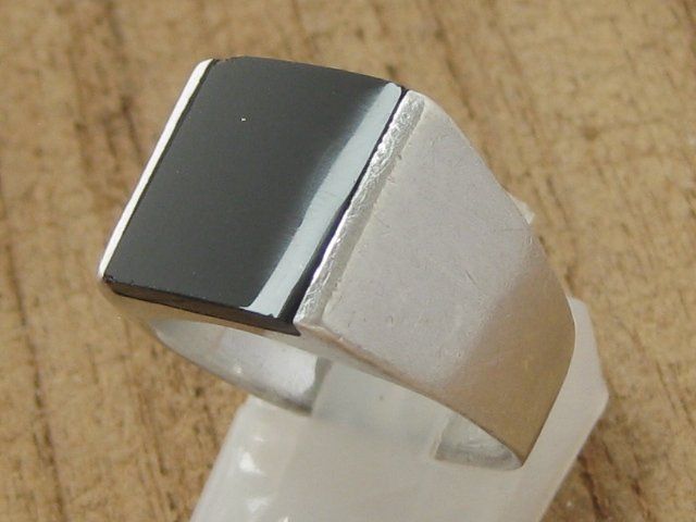 Ringe: Vintage Ring Silber 925 + SGA Onyx  Gr. 58 – Gebraucht aus Ermatingen von Decovin 2
