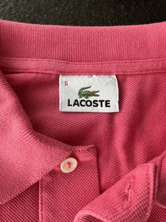 Lacoste Polo Shirt Pink Size 5 Good Condition
