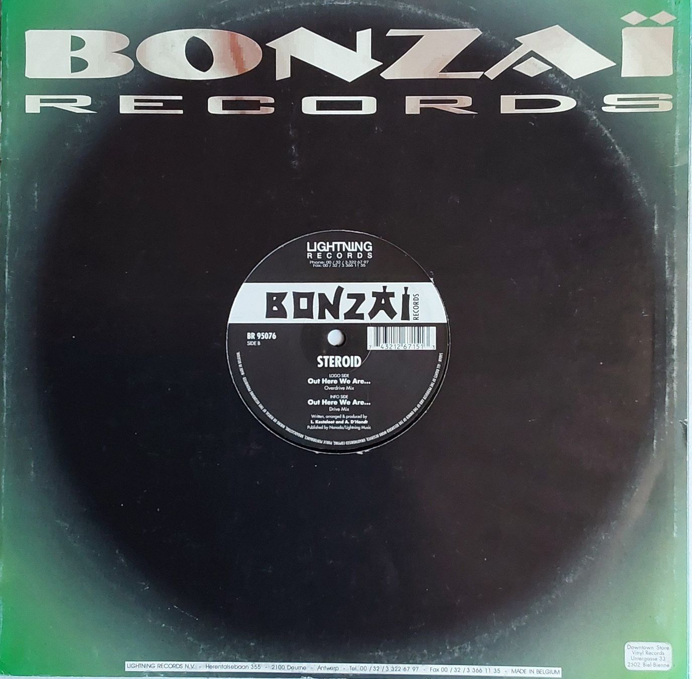Dischi in vinile: Vinyl Maxi Single  - Bonzai -  Steroid - Bel 95 - VG+ – Usato da Villeret venduto da Fil11 1