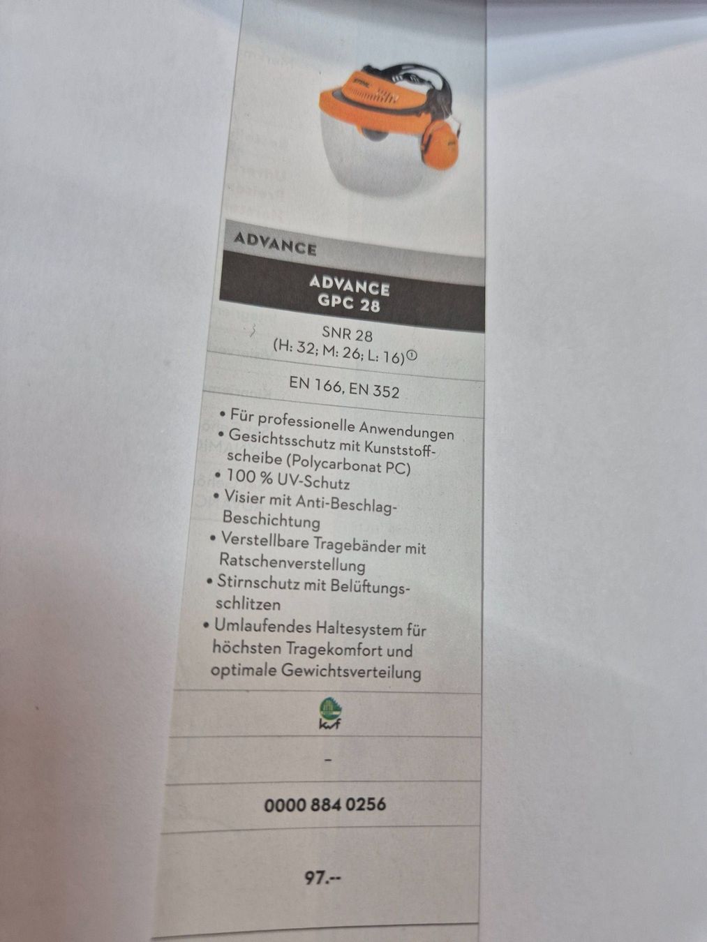 Stihl Seghe: Stihl Gesichts- und Gehöhrschutz – Nuovo e nell'imballaggio originale da Oberägeri venduto da Timoline00 2