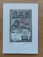 Exlibris Olga Vychodilova - Orig. Radierung signiert