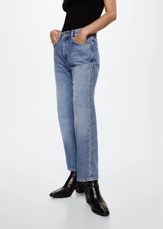 Jean Mango avec clous argentés- taille 40 👖