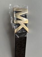 Neu MK Michael Kors brauner Gürtel goldiges Logo Gr. M