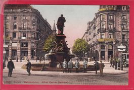 ZÜRICH, BAHNHOFPLATZ, ALFRED ESCHER DENKMAL, 17.8.1911