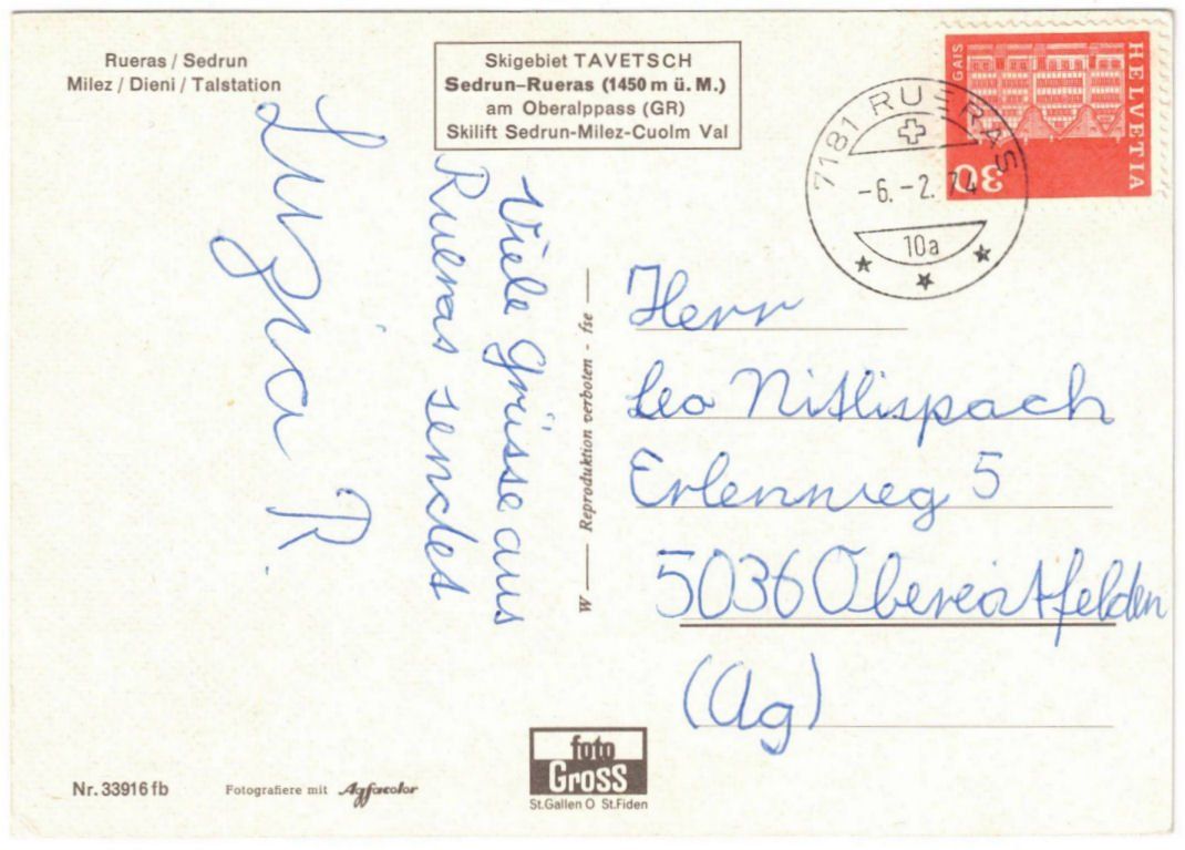 Cartes postales: Sedrun - 5 Bild AK – D'occasion à Binningen par Mountainrider 1
