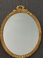 Eleganter ovaler Wandspiegel Gold – Louis XVI / Klassizismus
