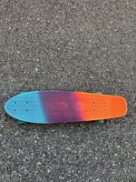 Skateboard Oxelo Blau/Orange Decathlon