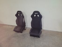 2 Sparco Sportsitze schwarz mit Sitzschienen gebraucht