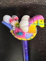 Vintage Diddl Sammelfigur, Baby in Schaukelpferd-Wiege