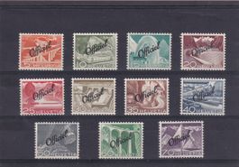 Dienstmarken "Officiel" "Technik und Landschaft" V65-75  **