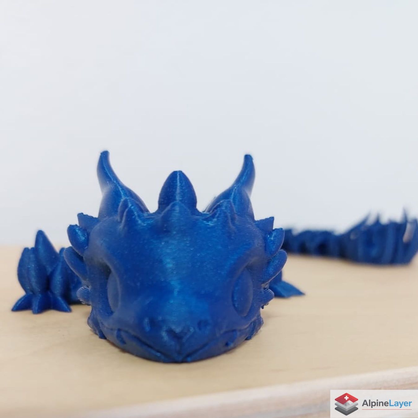 Statuette: Flexi Dragon 3D Printed Articulated Figure Blue – Nuovo (secondo la descrizione) da Losone venduto da AlpineLayer 1