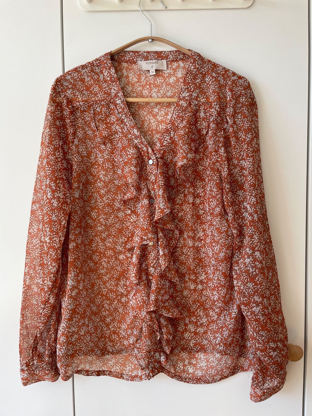 Cream Camicette: Romantische Bluse, Blumenmuster, Cream - Gr. 38 – Usato da Neukirch an der Thur venduto da bee88