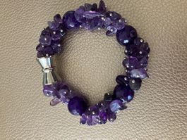 SALE Amethyst Stein Mina Armband Bracelet Améthyste  20 cm