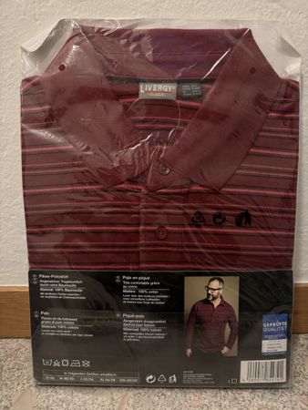 Neues Langarm Polohemd von Livergy, Grösse XL, Herren!