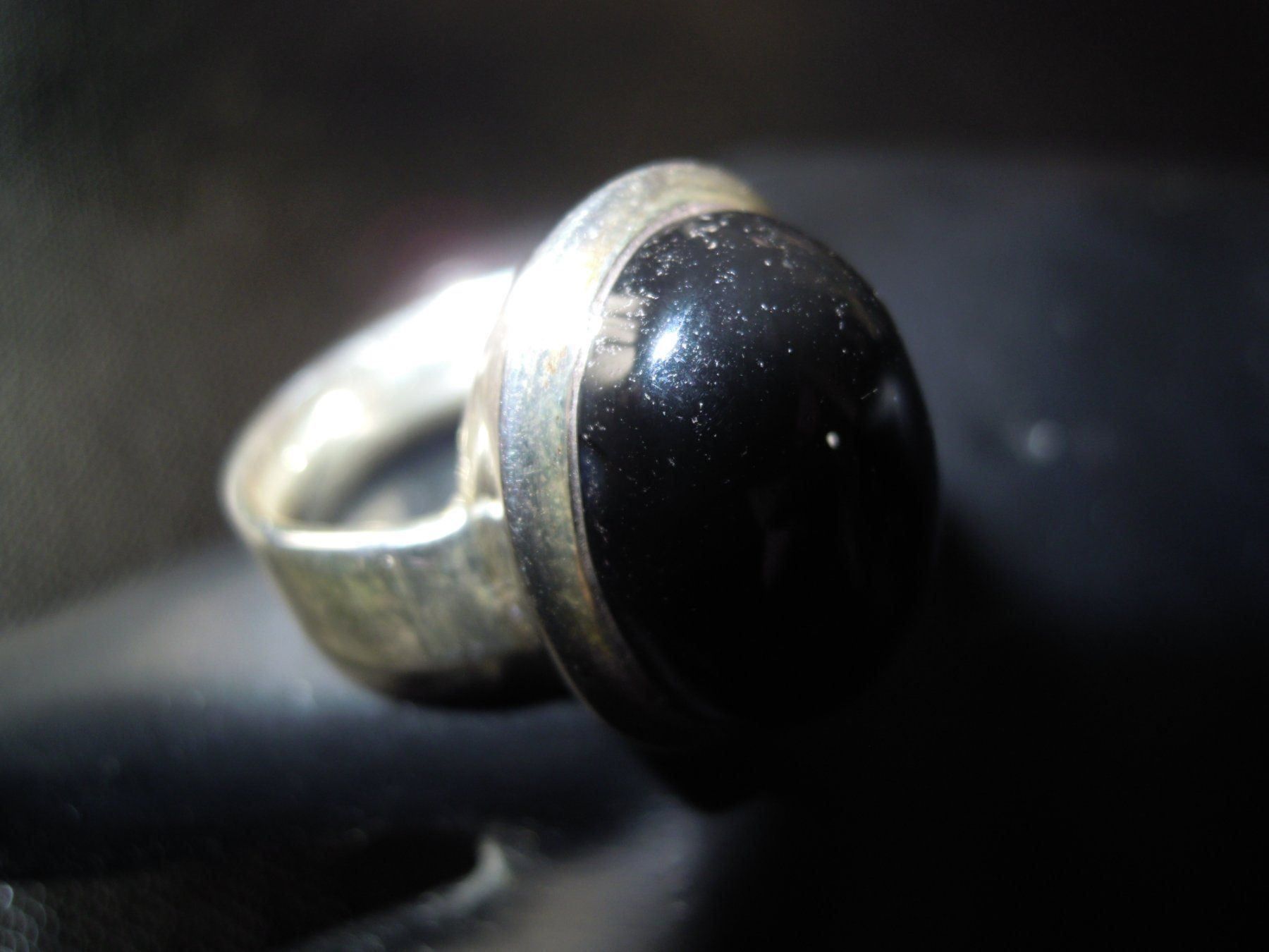 Ringe: Ring, Silber/Onyx, Durchm.54mm (int.18) – Neu (gemäss Beschreibung) aus Muri b. Bern von Silberqualle 1