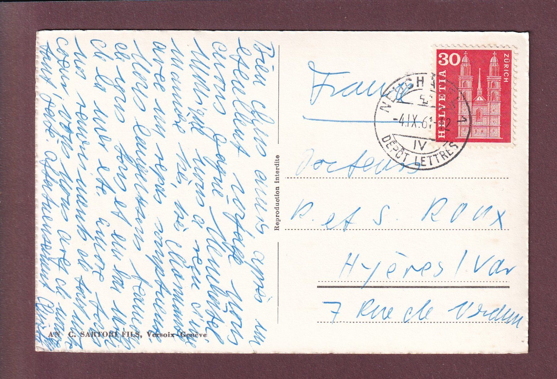 Cartoline postali: NEUCHÂTEL - Le port - 1961 – Usato da Pully venduto da nicecards 1