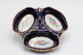 Plat à hors d'œuvres porcelaine Couleuvre France