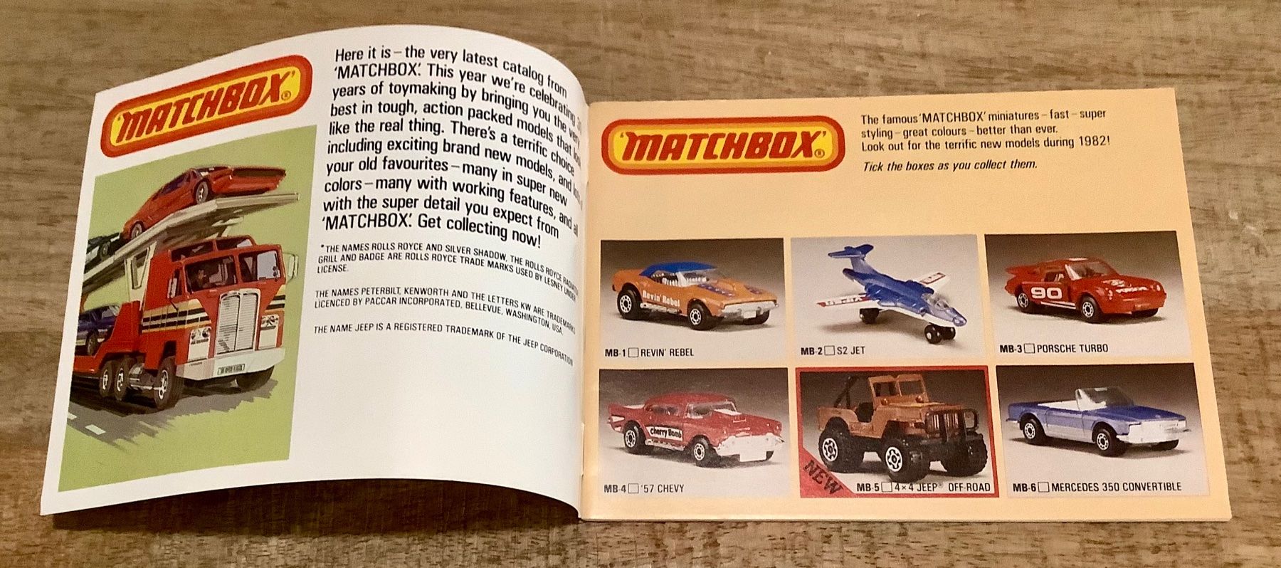 Matchbox Dokumente: 1982 - Original MATCHBOX Katalog - Lesney - England – Gebraucht aus Root von ENGLAND-TREASURES 1