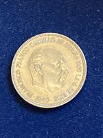 1949 Spanien / Espana Münze CINCO 5 PESETAS