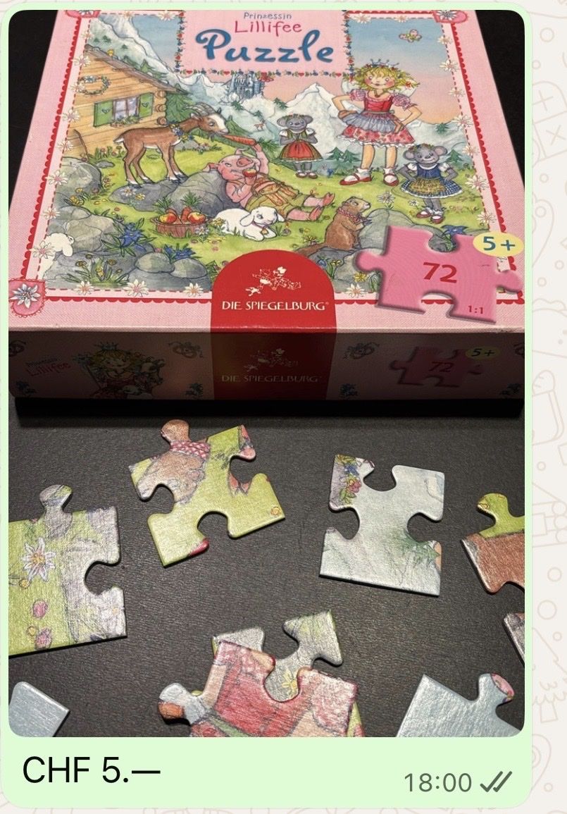 Puzzle: Prinzessin Lillifee Puzzle – Usato da Mörschwil venduto da Mibasel
