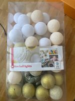 Lichterkette Cotton Ball Lights weiss/beige neu
