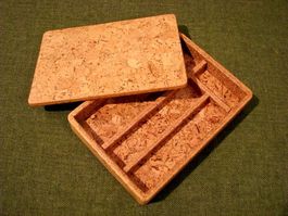 Kork Box Schale Pult Büro Stifte Schachtel Deckel Fächer B)