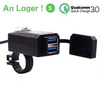 QC3.0 Dual USB Ladegerät Wasserdicht Für Motorrad Lenker