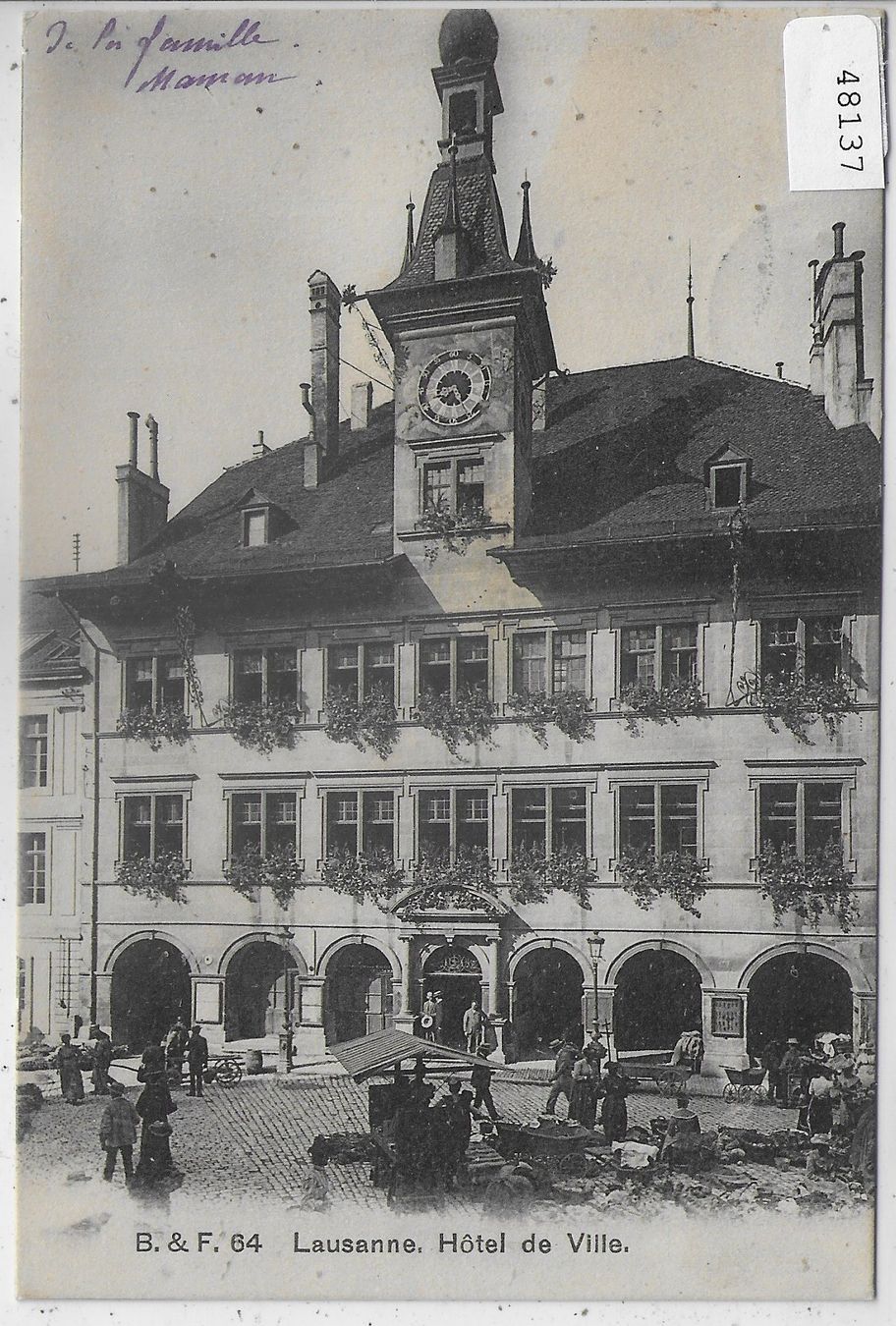 Cartoline postali: Lausanne - Hotel de Ville – Usato da Ettingen venduto da Kartenplanet