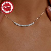 Elegante Silberhalskette 925 mit Zirkonia 18k vergoldet