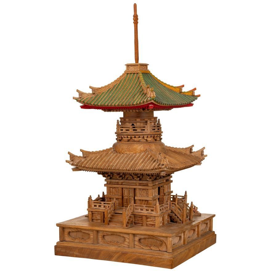 Sculture & Statue: Antikes Holzmodell einer Tahoto Pagode – Usato da Mettmenstetten venduto da protokoll