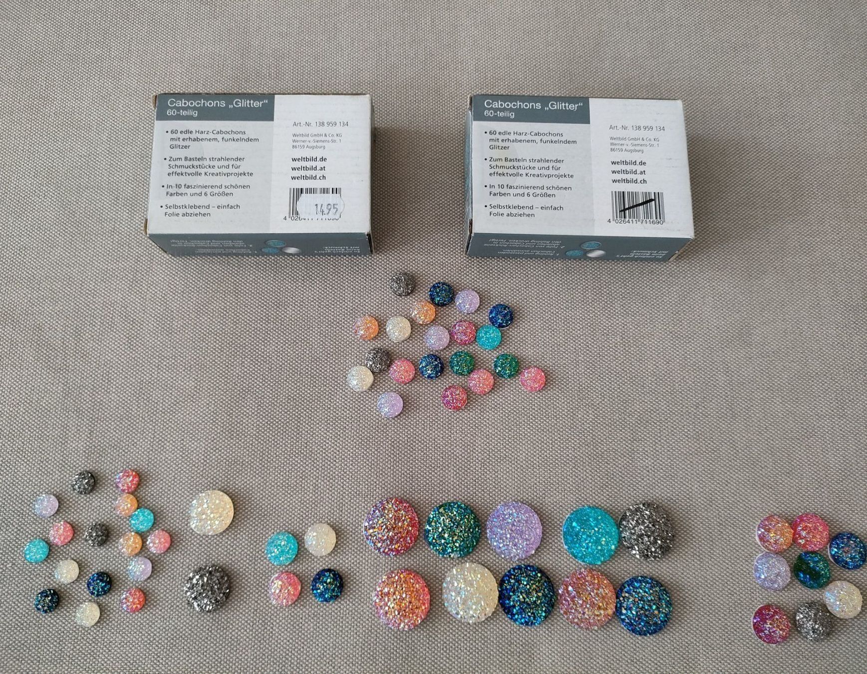 Tutte le decorazioni: 320 Stk. Cabochon- 70% Rabatt! – Nuovo e nell'imballaggio originale da Bern venduto da Lidia.5 2