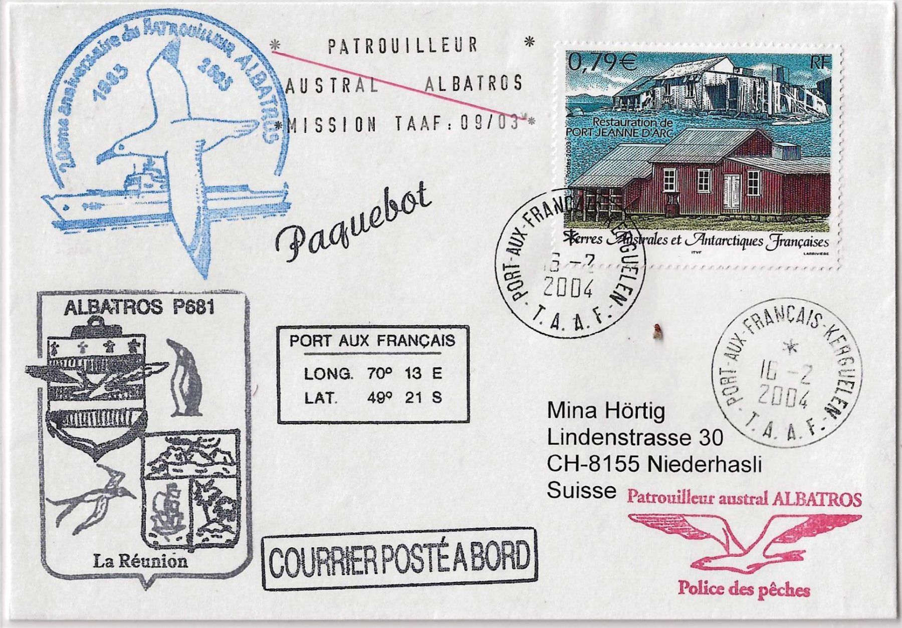 Tous les timbres: Brief Antarktis  (Albatros 2004) – D'occasion à Zürich par Philacat11