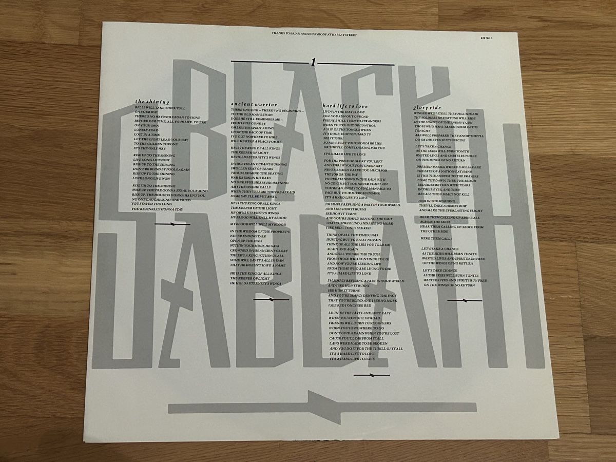 Schallplatten: Black Sabbath.  1987. the eternal idol – Gebraucht aus Faulensee von Mizuno06 2