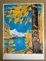 Sils Silsersee mit Piz Margna Plakat Kunstdruck 50x70cm