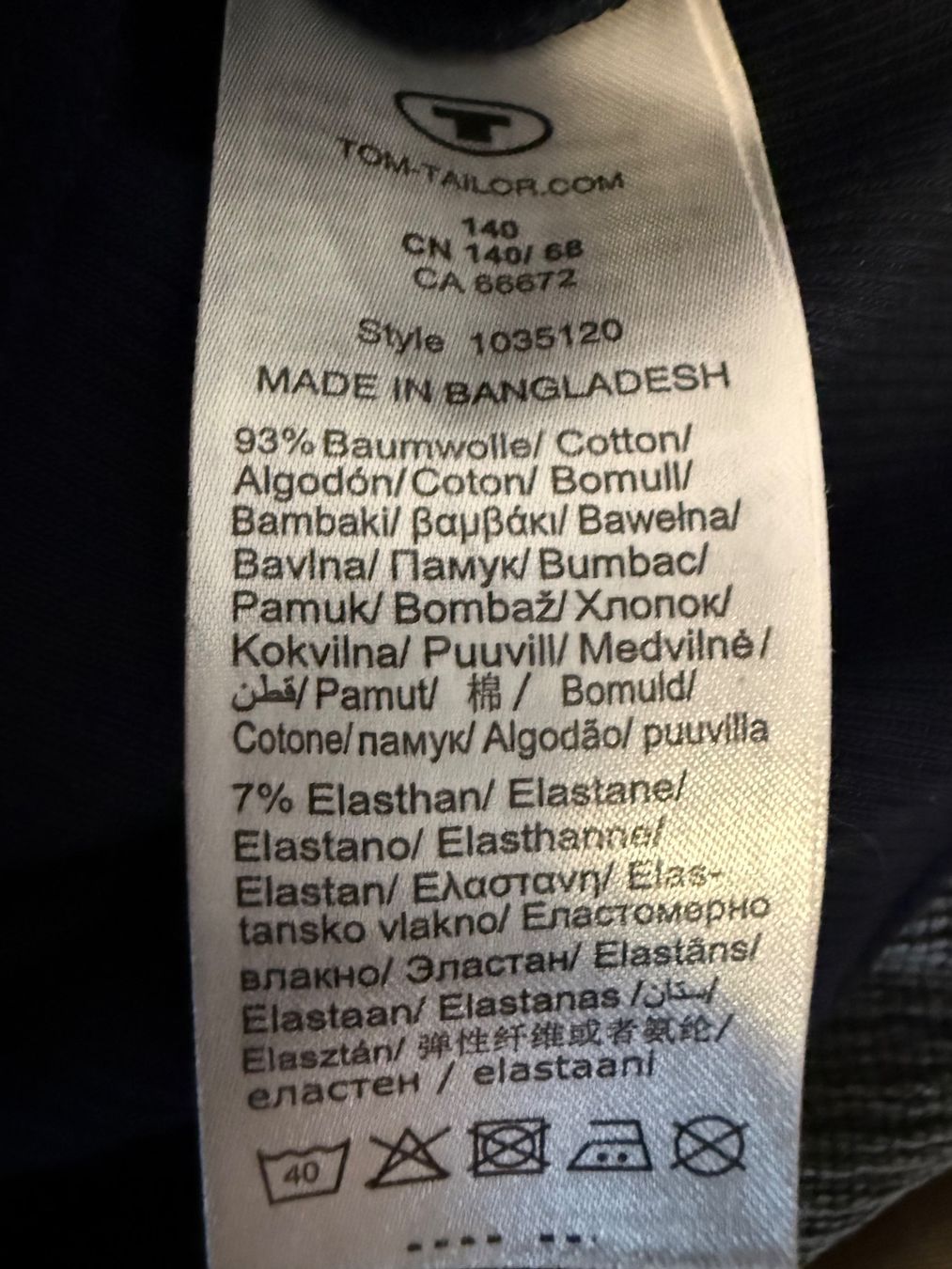 Tom Tailor Camicette, T-shirt & Top: T-Shirt dunkelblau Grösse 122 Tom Tailor – Usato da Hundwil venduto da Sandysan1702 3