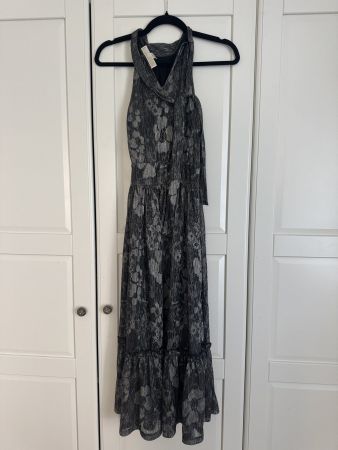 MICHAEL Michael Kors Maxikleid schwarz/silber, Gr. XS