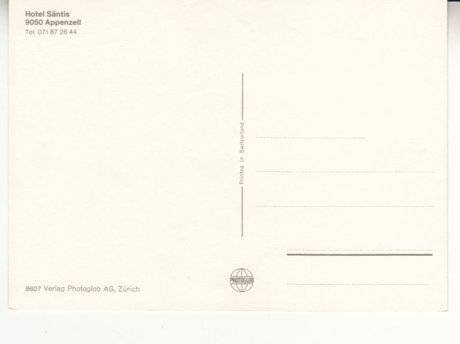Cartoline postali: Appenzell Hotel Säntis ca. 1970 – Usato da Bürglen TG venduto da StampGraf 1