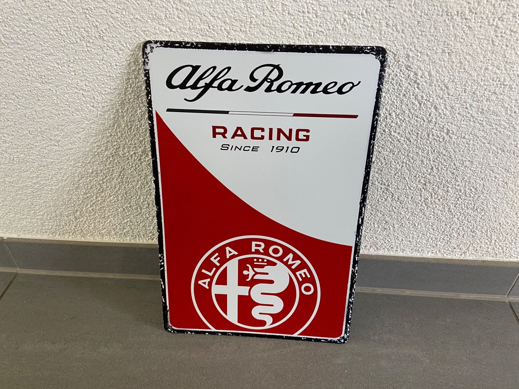 Insegne: ALFA ROMEO RACING  / ANGEBOT METALL SCHILD – Nuovo e nell'imballaggio originale da Seon venduto da Aaargauer01 6