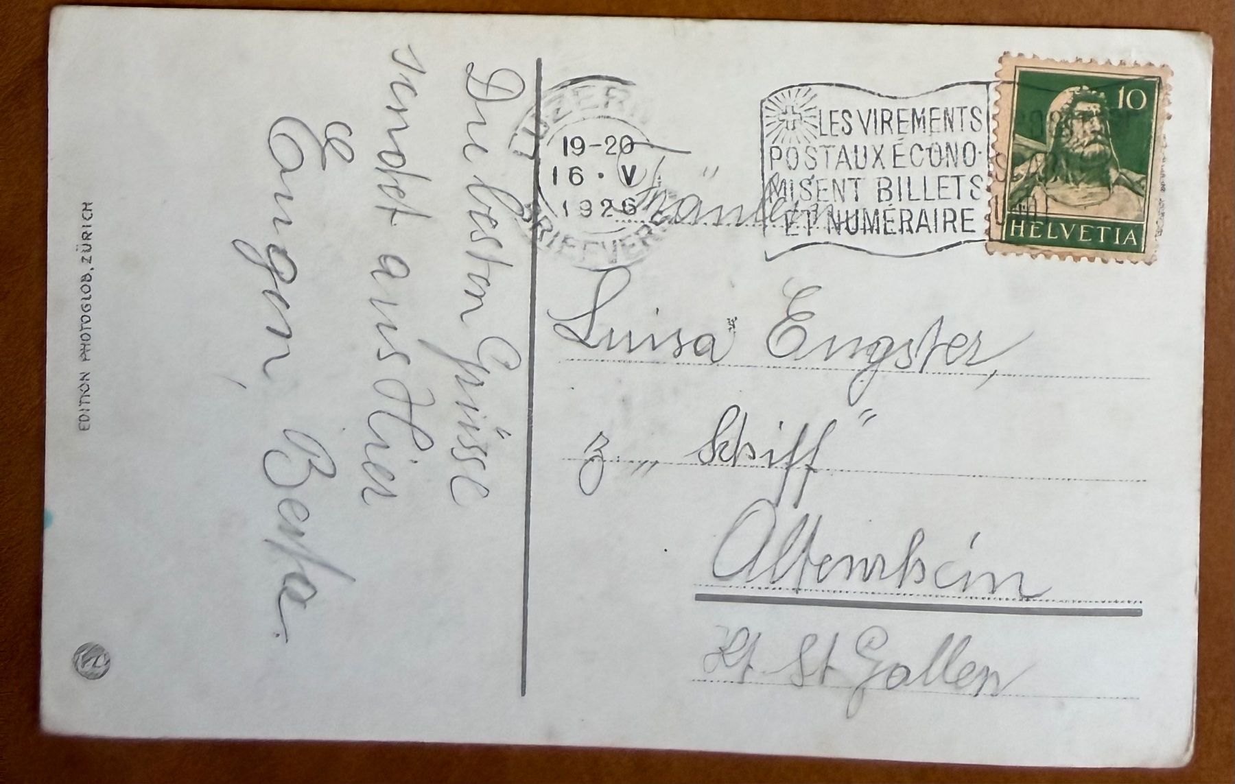 Cartes postales: Luzern - Unfallversicherung 1926 – D'occasion à Lutry par Ediego 1