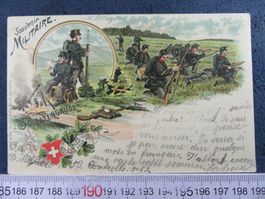 SOUVENIR MILITAIRE SUISSE 1902 MILTAIR AK KRIEGSKOMMISARIAT