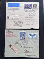 2x Flugpost Devant de Lettres 