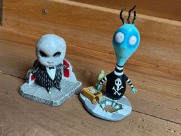 Zwei Figuren / Vintage Tim Burton Tragic Toys / 2003
