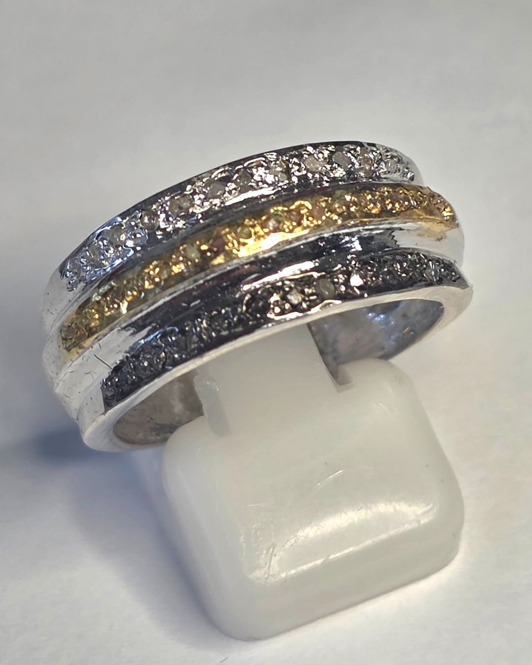 Anelli: Diamant Ring weiss gelb schwarz – Nuovo (secondo la descrizione) da Zürich venduto da adriben
