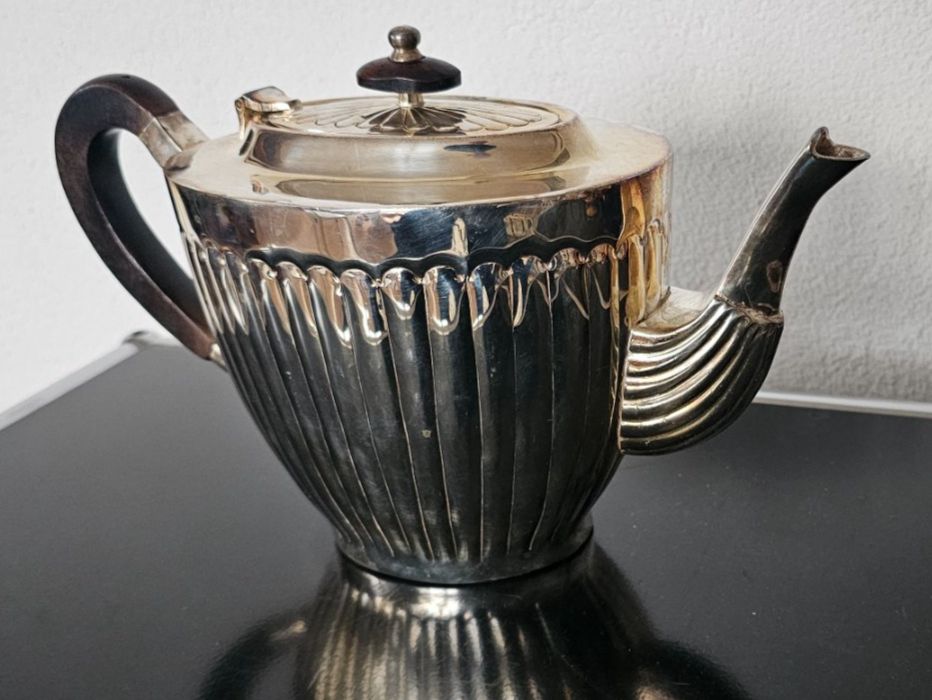 Teiere: Versilberte Teekanne, Ebenholz, Art Déco Design – Usato da Pfäffikon ZH venduto da eric0113 1