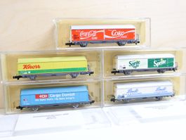 BAUR/ROCO 5 x SBB Hbis Güterwagen - Set Spur N Rarität
