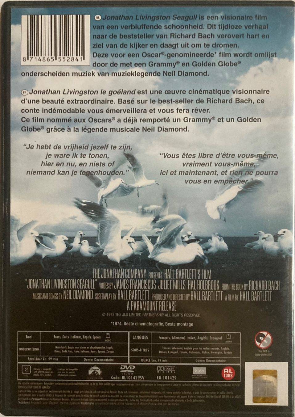 Tutti i DVDs: JONATHAN LIVINGSTON - SEAGULL – Usato da Poliez-Pittet venduto da Newtown-Records 1