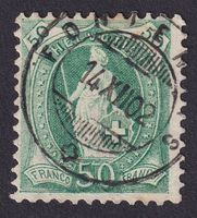 74E, Stehende Helvetia mit Vollstempel FONTENAIS JU